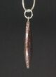 Pink Agatized Dinosaur Bone (Gembone) Teardrop Pendant #54087-5